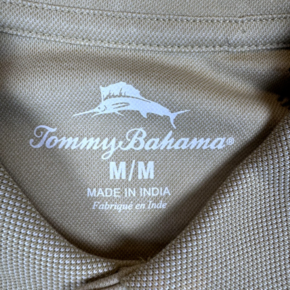NWT Tommy Bahama Shirt Men's Medium Beige Travertine Polo Shirt SS ST226363TX - Picture 7 of 10